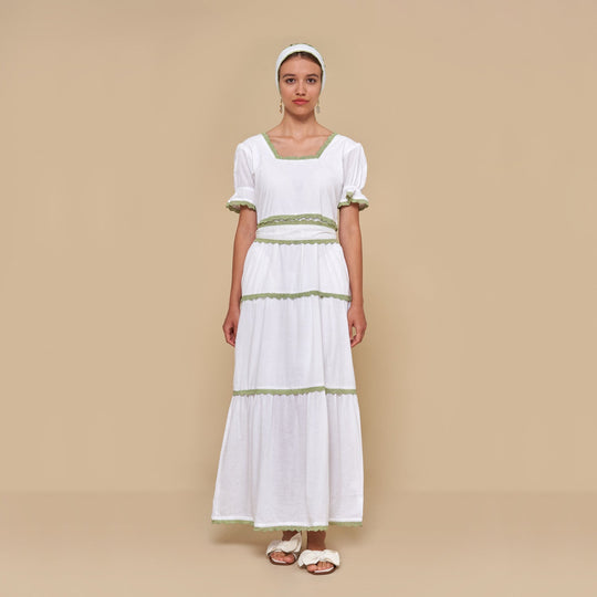 The Tara White Maxi Dress