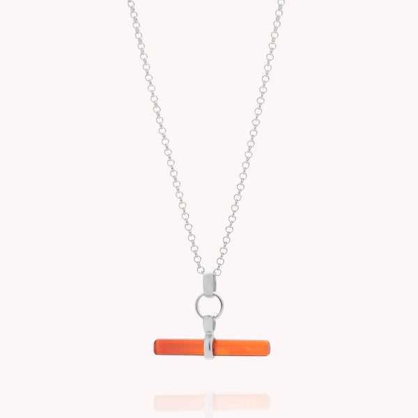 Carnelian T-Bar Necklace