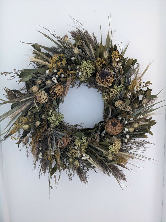 Handmade Dried Flower Wreath, 70cm