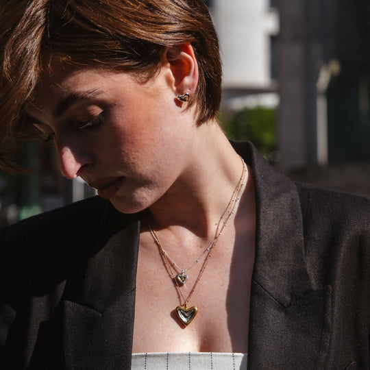 Silver Heart Charm Necklace