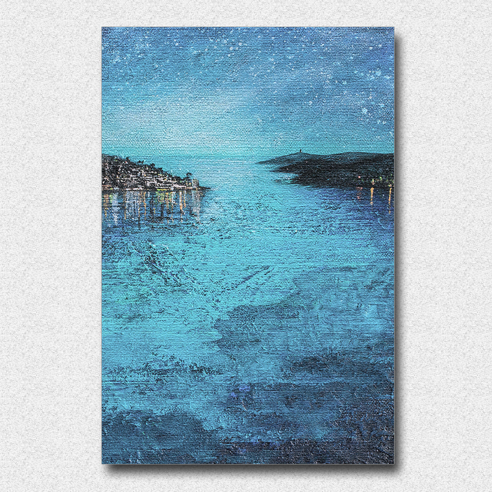 Fowey Evening Estuary Tea Towel