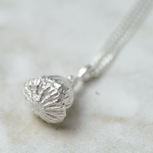 Silver Small Poppy Seed Memory Pendant