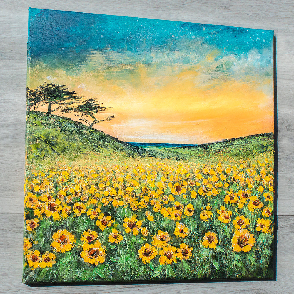 Cornish Sunflowers Original Art