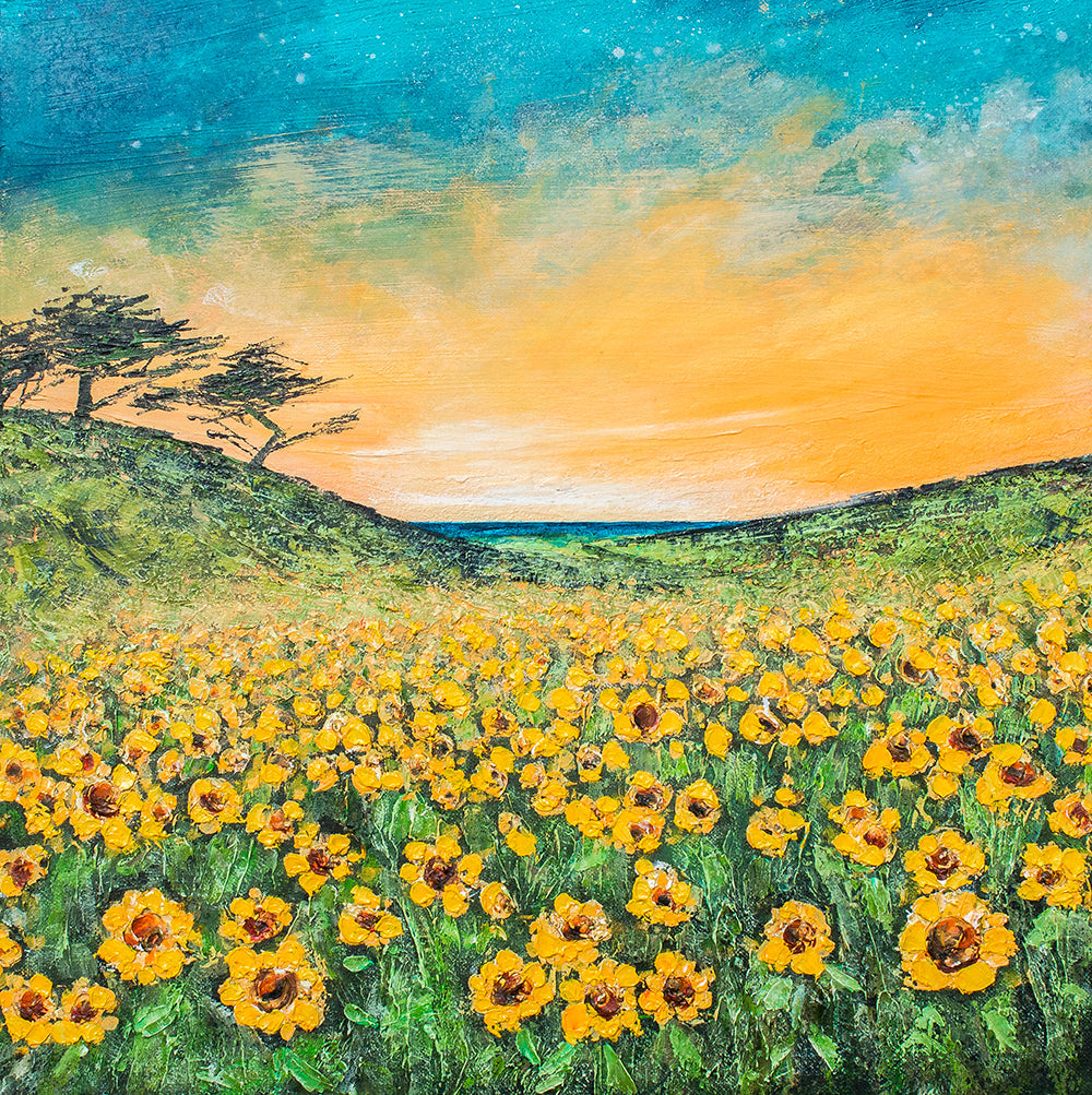 Cornish Sunflowers Original Art