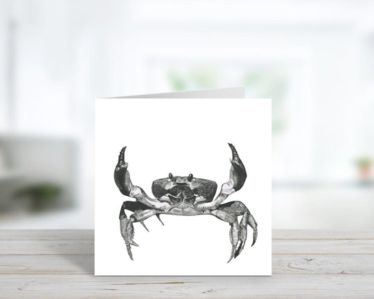 Sarin the Crab Hand-Drawn Greeting Card – Coastal Marine Art