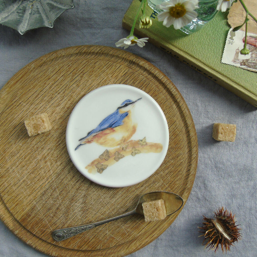 Nuthatch Fine Bone China Coaster