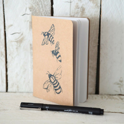 Bee Kraft Card Cover Notebook A5