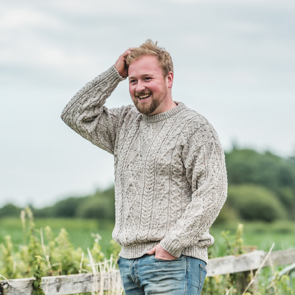 The Pylle - Aran Jumper - Natural Mix