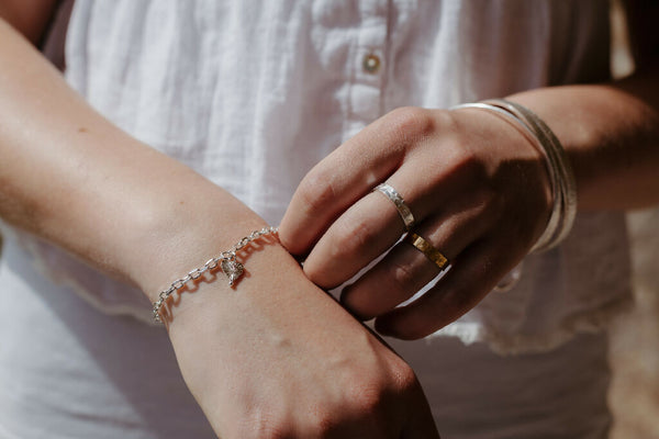 Sunburst Heart Bracelet, Silver