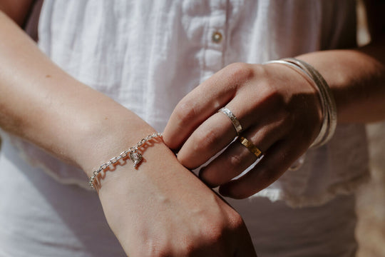 Sunburst Heart Bracelet, Silver