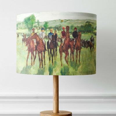 Handmade lampshade horse racing lampshade horse and jockey race day art painting lampshade table lamp floor standard lamp lightshade