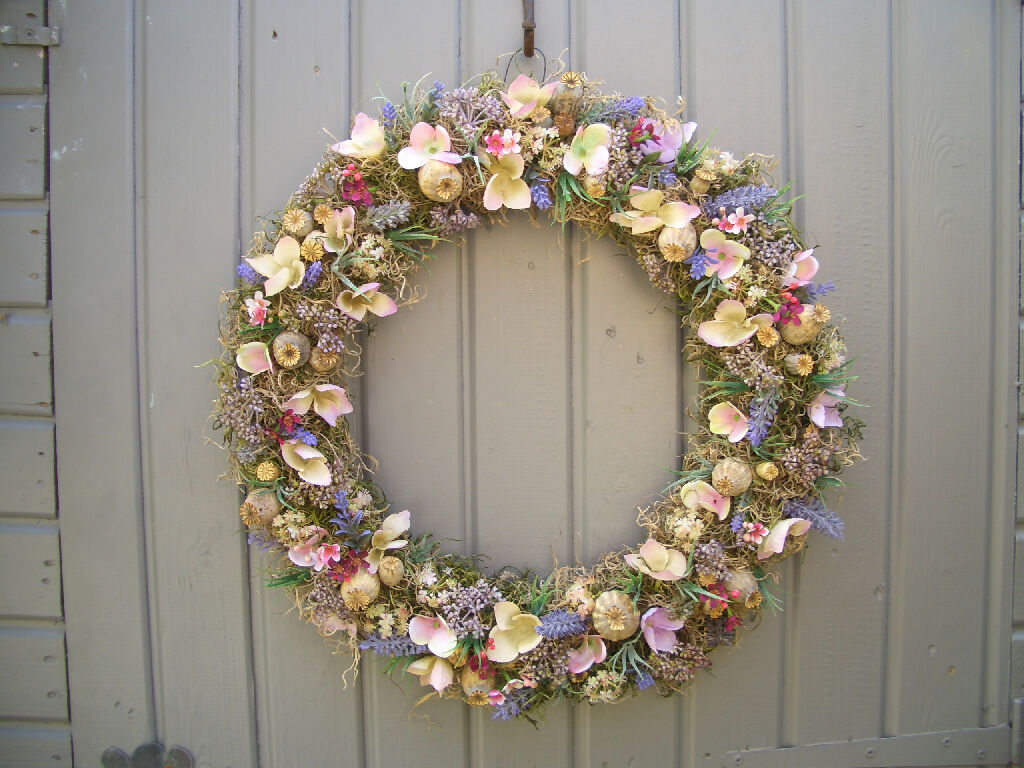 Lavender and Poppy Wreath