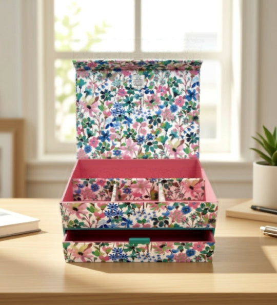 Liberty Dreams of Summer Trinkets Box | Luxury Fabric Organiser
