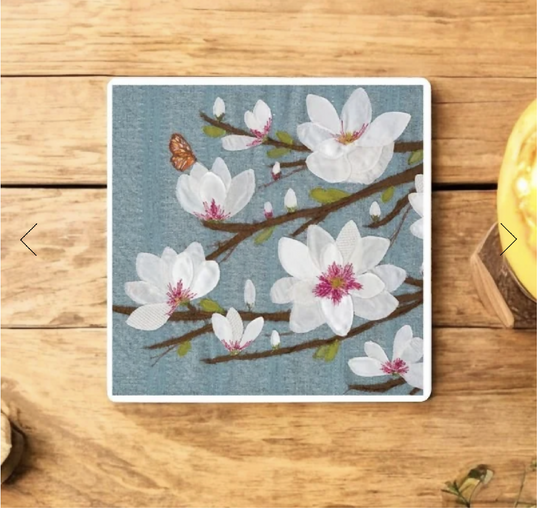 Magnolia Ceramic Coaster