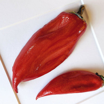 Ceramic Kitchen Wall Art: Red Peppers