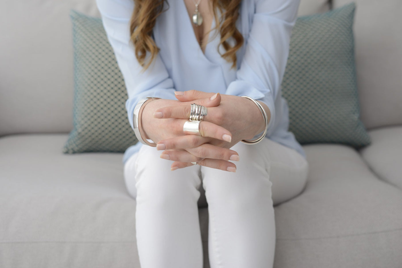Chunky Organic Shaped Wide Silver Ring with an Open Back – Country ...