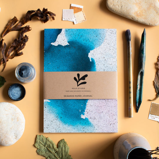 Seaweed Paper A5 Journal - Abstract Sea