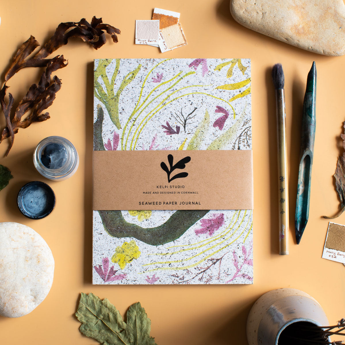Seaweed Paper A5 Journal - Seaweed Drift Natural
