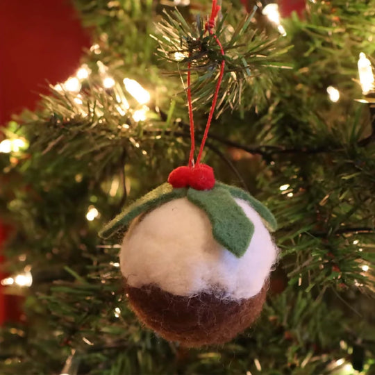 FELT BAUBLE - CHRISTMAS PUDDING