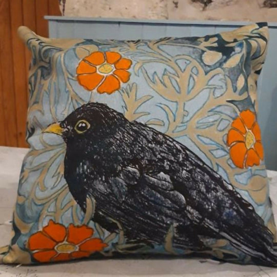 Blackbird Double Sided Cushion Cover