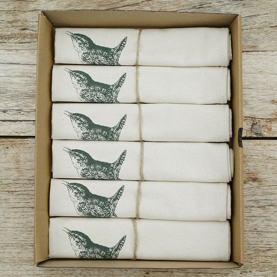Organic Cotton Wren Napkin – Boxed Set of 6