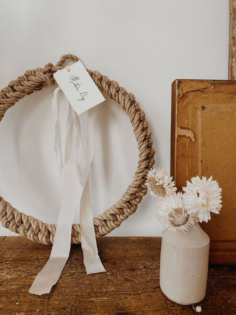 30cm Jute Rope Christmas Wreath