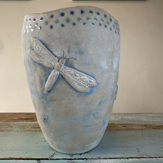 Artisanal Vase - Dragonfly design