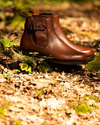 Ladies Chelsea Boot - Merlin in mid brown grain leather