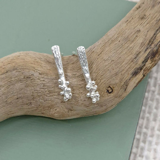Silver Driftwood Earrings - Coastal Inspired