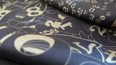 The Gold Code 2 | Aquarius Collection. Hand Rolled Silk Square