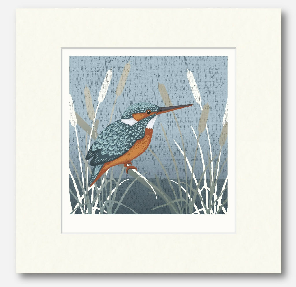 Kingfisher -Signed and mounted Giclée Art Print