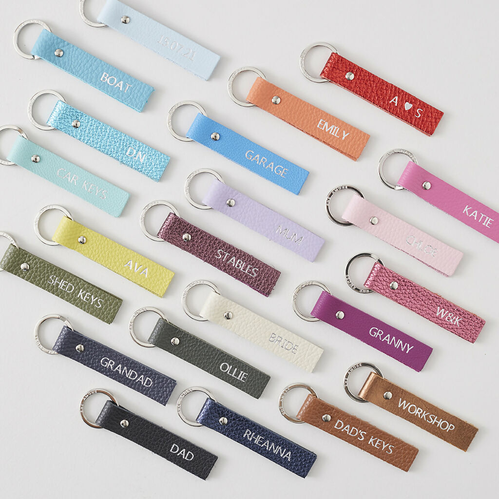 Personalised Leather Keyring