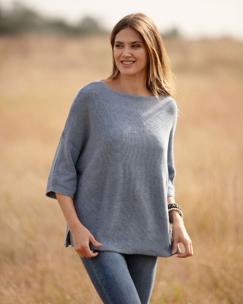 Ivy Rib Knit Relaxed Cotton Jumper