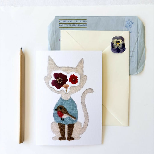 Botanical Cat Greetings Card