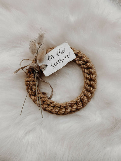 Small 15cm Rope Christmas Wreath