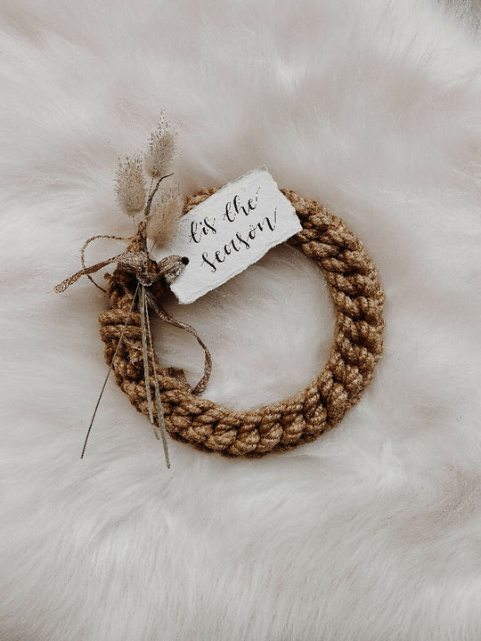 Small 15cm Rope Christmas Wreath