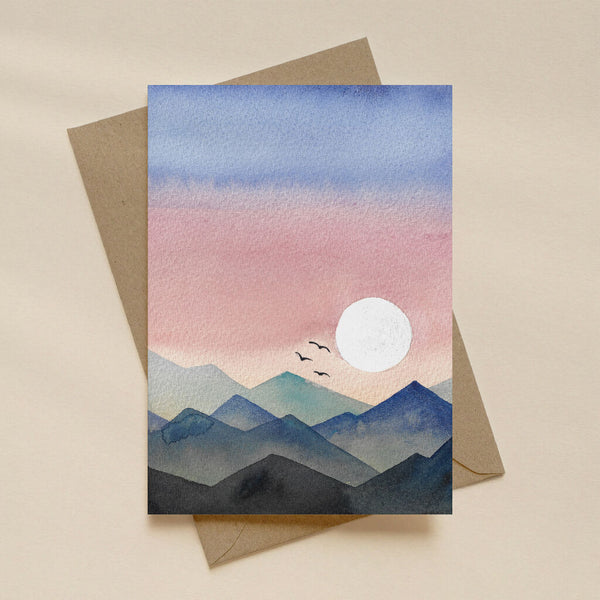 Sunset Mountain Greeting Card