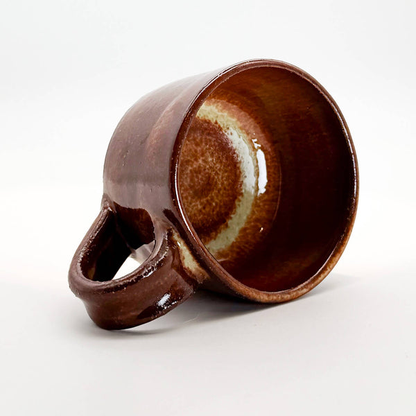 Espresso cup burnt sienna side
