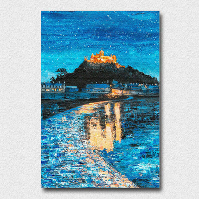 Evening At St Michael's Mount Tea Towel