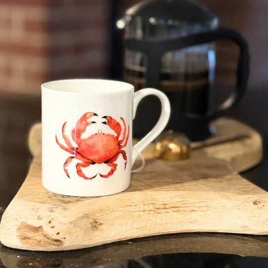 Crab Bone China Mug - Coastal Collection