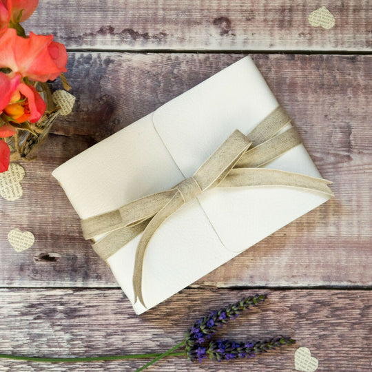 Eco Wedding Guest Book in White and Natural