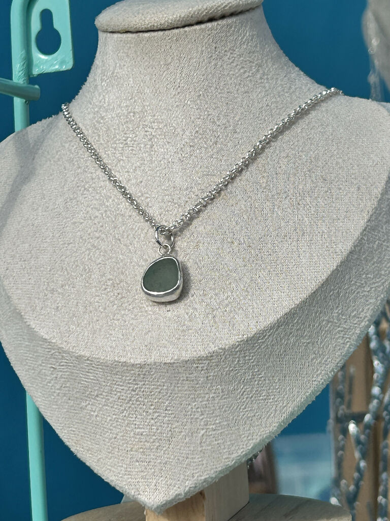 Sea Glass Aqua Necklace
