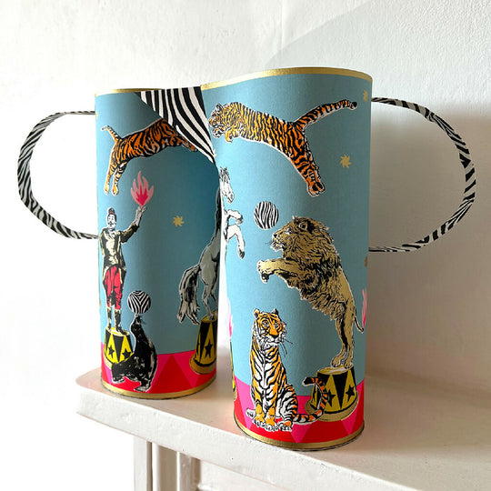 Circus Screenprinted Paper Jug (Handmade)