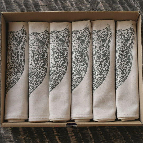 Organic Cotton Quail Napkin – Boxed Set of 6