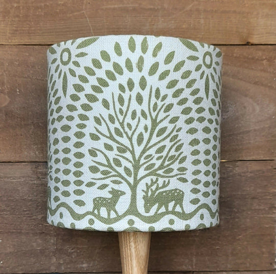Hart Wood Linen Drum Lampshade