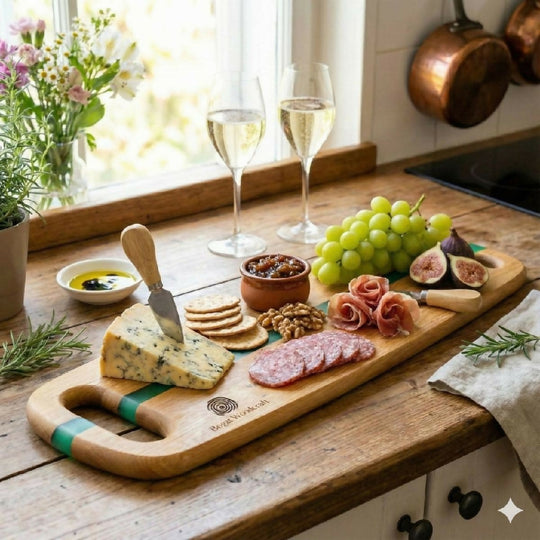 Handcrafted English Oak Charcuterie & Serving Platter | Sustainable British Wood