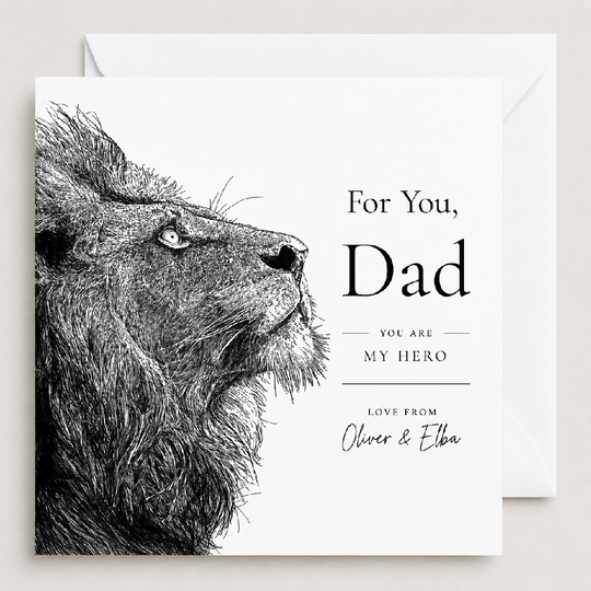 Personalised Lion Father's Day Card
