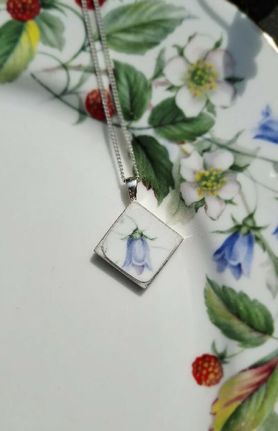 Blue Bell Broken China Pendant