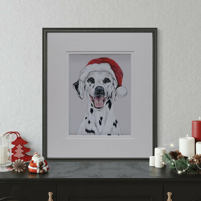 Festive Dalmatian Sketch - Original Artwork