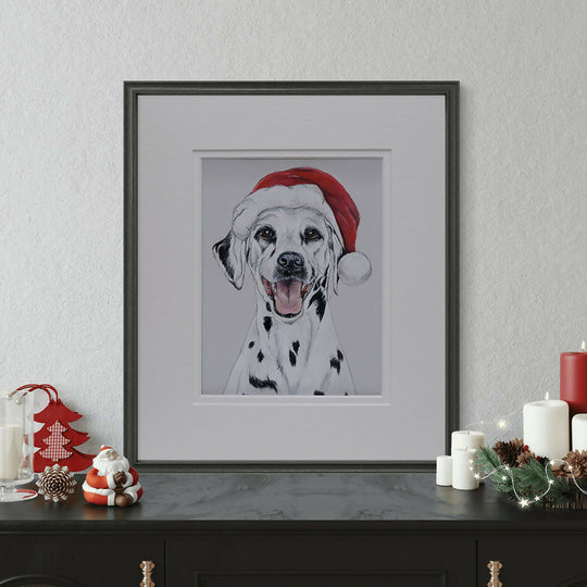 Festive Dalmatian Sketch - Original Artwork